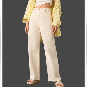 Citizens Of Humanity Cream Wide Leg Jeans